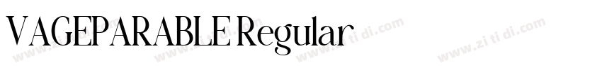 VAGEPARABLE Regular字体转换